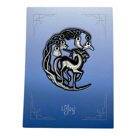 LitJoy 2024 Lunacore Logo Pin - Moon Unicorn Books Charms - Picture 1 of 7